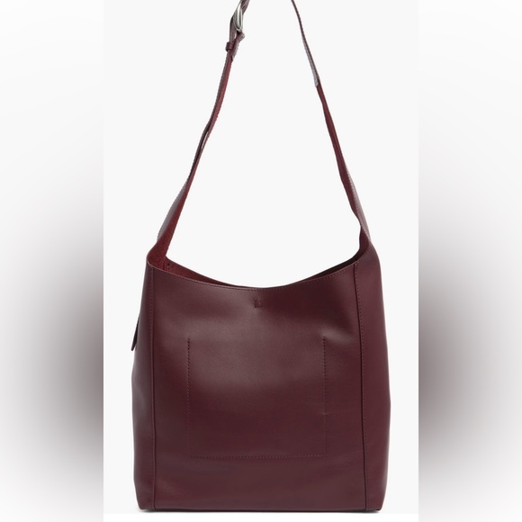 Rag & bone Belize leather shopper bag in wine burgundy - Picture 5 of 12